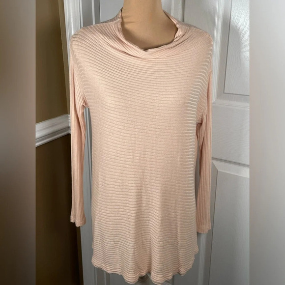 Free People We the Free Lover Rib Thermal Top Women's Small Pink Sweater Coastal - Picture 6 of 9